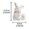 thumbnail image 3 of Cute White Easter Resin Bunny Figurine, Egg Embracing Ornament, Exquisite Sweet Spring Decor for Home Living Room Tabletop and Shelf Display Decor Use, A, 1pc, 3 of 6