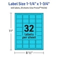 thumbnail image 6 of Avery Printable Rectangle Labels, Bright Blue, 1.25" x 1.75", 640ct, 6 of 11
