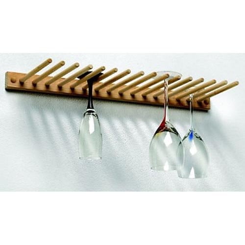 Spectrum Wood Wall Mount Stemware Rack