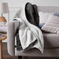 thumbnail image 1 of Soft Micromink Sherpa Blanket - Twin, Charcoal, 1 of 7