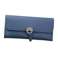 thumbnail image 2 of Cartera Larga para Mujer Salvador Tarjetero de Cuero Azul Oscuro, 2 of 9