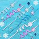 thumbnail image 5 of Pajitas reutilizables de plástico Frozen, 24 unidades, con diseño de copos de nieve, 5 of 7
