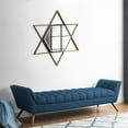 thumbnail image 4 of Hexagon Shaped Wall Mirror with Star Frame, Champagne Gold, 4 of 5