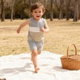 thumbnail image 5 of TOWED22 Toddler Baby Boy Summer Outfits Sleeveless Cartoon Tank Top Elastic Waist Shorts Set Grey,6-9 M, 5 of 8