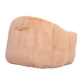thumbnail image 4 of HSUNNS Bean Bag Chair for Adults, Faux Fur, Side Pocket, Comfy Bean Bag Sofa with Memory Foam Filled, Armrest Lazy Sofa Lounge Chair for Living Room, Brown, 4 of 7
