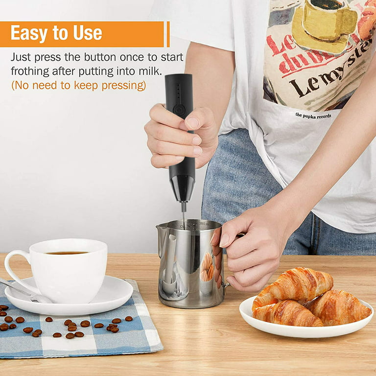 Milk Frother Handheld, GIUGT Portable Milk Foamer Drink Mixer with USB  Rechargeable Coffee Frother 3 Speeds Electric Whisk 2 in 1 Egg Beater for  Coffee, Latte, Cappuccino, Hot Chocolate 