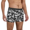 thumbnail image 5 of Mens Underwear Boxer Briefs - Grey Cat Camouflage Comfort Breathable men's boxer briefs with Flex Waistband, 5 of 7