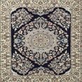 thumbnail image 1 of Ahgly Company Indoor Square Traditional Tan Brown Medallion Area Rugs, 8' Square, 1 of 6