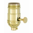thumbnail image 3 of B&P Lamp® Brass Turn Knob Sockets, Polished And Lacquered Finish, 3-Way Function, Uno Thread Shell, 3 of 4