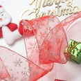 thumbnail image 6 of Snowflake Glitter Wired Ribbon for Christmas Tree, Gift Wrapping, 2.5 Inch x 10 Yards Sheer Organza Ribbon with Glitter Snowflake Pattern for Crafts, Bows Making, Garlands, 6 of 6