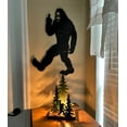 thumbnail image 2 of 24.75-Inch High Black Metal Cutout Rude Bigfoot Flipping The Bird Wall Sculpture - Easy To Hang - Unique Indoor or Outdoor Home Decor with a Cheeky Twist, 2 of 5