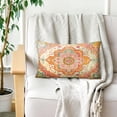 thumbnail image 4 of Boho Vintage Throw Pillow Cover Carpet Pattern Antique Ethnic Decorative Orange Pillow Cases Home Decor Rectangle 12x20 Inches Pillowcase, 4 of 6
