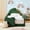 Green + Boucle + Fabric + Foam, variant on Dinosaur Twin Bed Frame, Boucle Fabric Upholstered Bed with Safety Rails,Grey