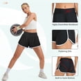 thumbnail image 3 of RELLECIGA Women's Black+White High Waisted Swim Shorts Swim Board Shorts for Women Size Medium, 3 of 10