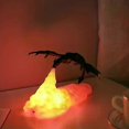 thumbnail image 2 of 1pc Fire Dragon Lamp, 3D Printed Volcano Dragon Lamp Night Light Moonlight, Bedroom Office Desk Lamp, Mood Lamp, 2 of 5