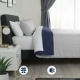 thumbnail image 4 of Martex 2-Piece Twin Reversible Comforter Set | Super Soft Lightweight | Light Grey/Navy, 4 of 9