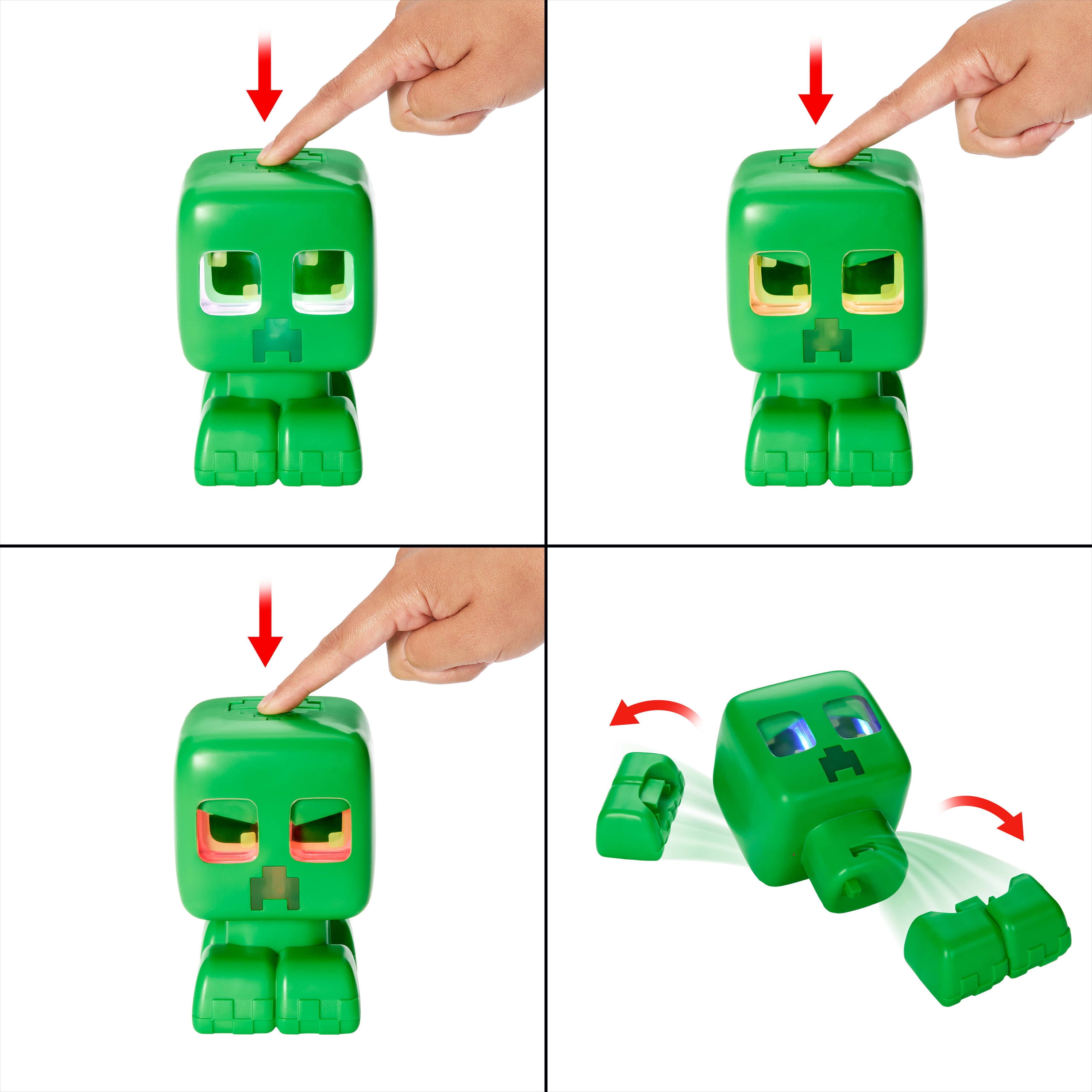 Minecraft My Pet Creeper Interactive Toy Action Figure with Lights, Sounds & Exploding Action, The Minecraft My Pet Creeper toy delivers explosive fun with lights, sounds and an exploding feature that brings the game to life!