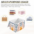 thumbnail image 6 of Yayeee Collapsible Cube Storage Bin with Lid Fabric Closet Decorative Basket with Handles, Leopards Leaves, 6 of 7