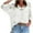 White, variant on HomeGardon Women Blouses Womens Long Sleeve Tops Women's Fashion Spring and Summer V-neck Lozenge Hollow Sleeve Sweater Blouse,S-XXL