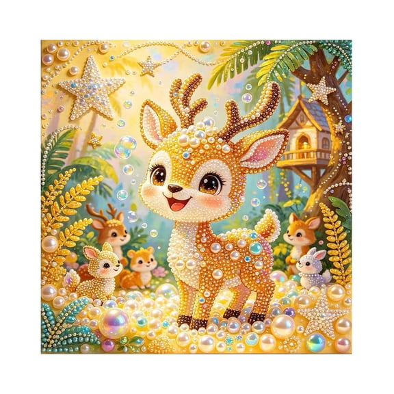 Gardjoe Pearl Diamond Art Painting Kit with Frame, DIY Pearl Beads Art Craft for Adults - Beginner Friendly Framed Canvas Wall Decor Gift Idea
