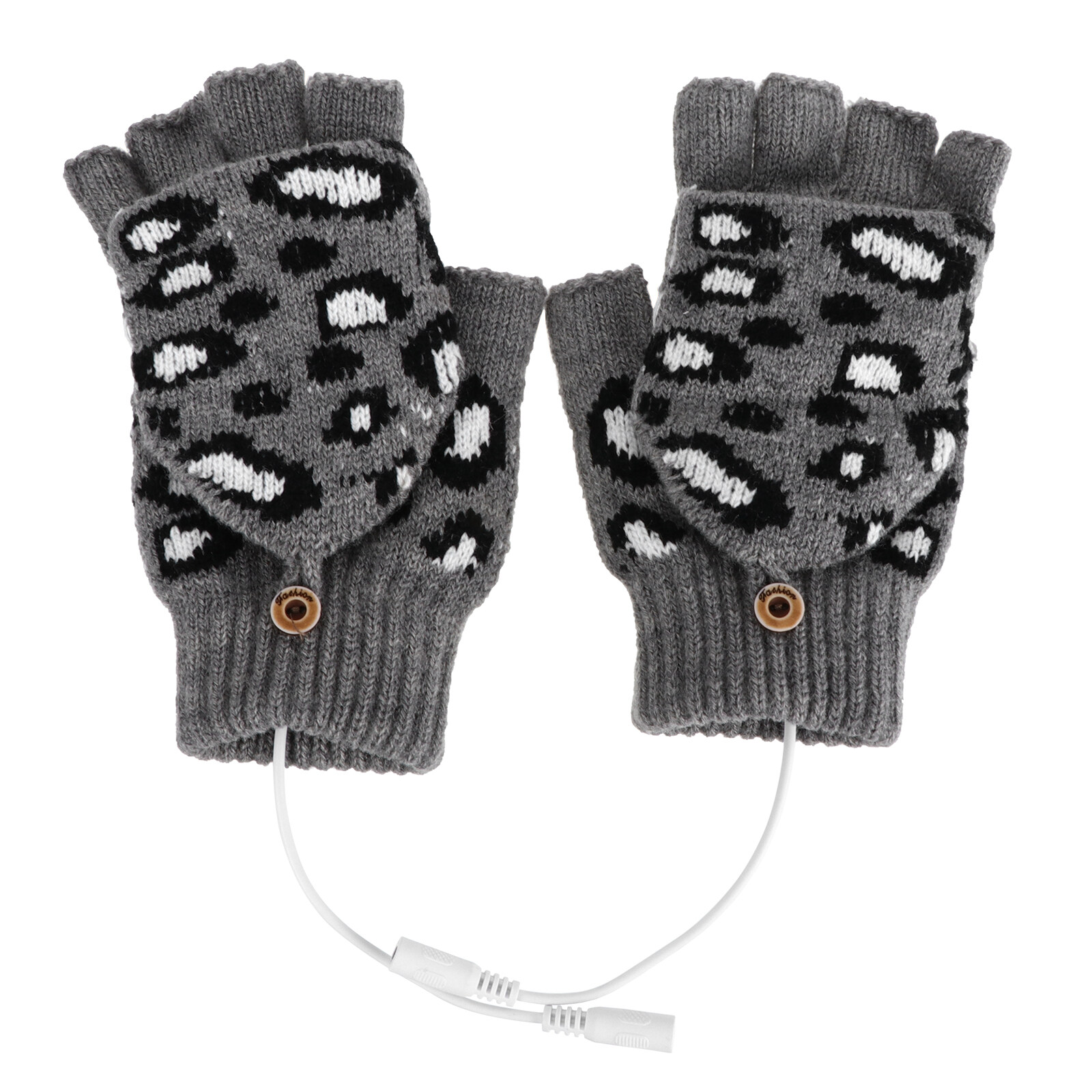 Typing gloves 1 Pair USB Heated Gloves Adjustable Temperature Winter