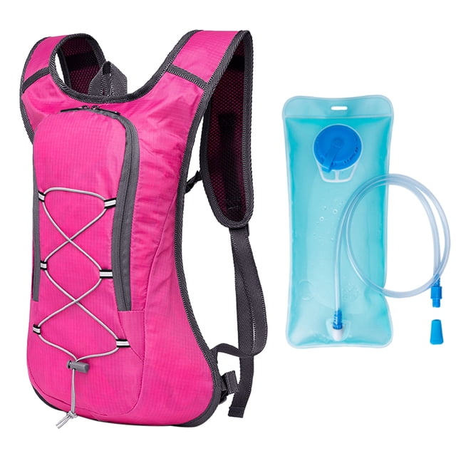 Sac à Dos Ultraléger Respirant pour Vélo, Sport Extérieur, Cyclisme, Camping, Randonnée, Course, Sac d'Hydratation avec Poche à Eau de 2L