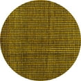 thumbnail image 1 of Ahgly Company Indoor Round Abstract Yellow Modern Area Rugs, 8' Round, 1 of 4