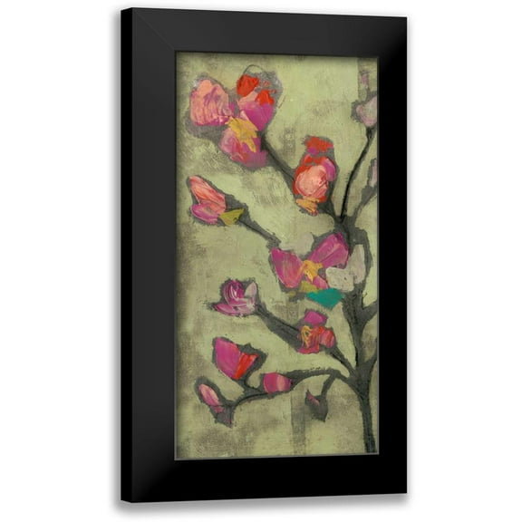 Goldberger, Jennifer 9x14 Black Modern Framed Museum Art Print Titled - Impasto Flowers I