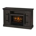 thumbnail image 1 of LUTEMA Mueble para TV con Chimenea Eléctrica | Independiente | 1.3 M Ancho | Calefacion 5,200 BTU | Rango hasta 92 Mts2 | Acabado En Capuchino con Grano de Ceniza, 1 of 5