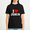 thumbnail image 5 of I Love Jesus I Heart Jesus Funny Jesus T-Shirt, OdeJous Funny T-Shirt Black, S, 5 of 5