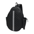 thumbnail image 3 of lacooooppia Tennis Crossbody Bag Backpack Large Racket Cover Carrier Bag Organizer Zipper Sport Chest Shoulder Tree Badminton Fighting Bag Black, 3 of 8