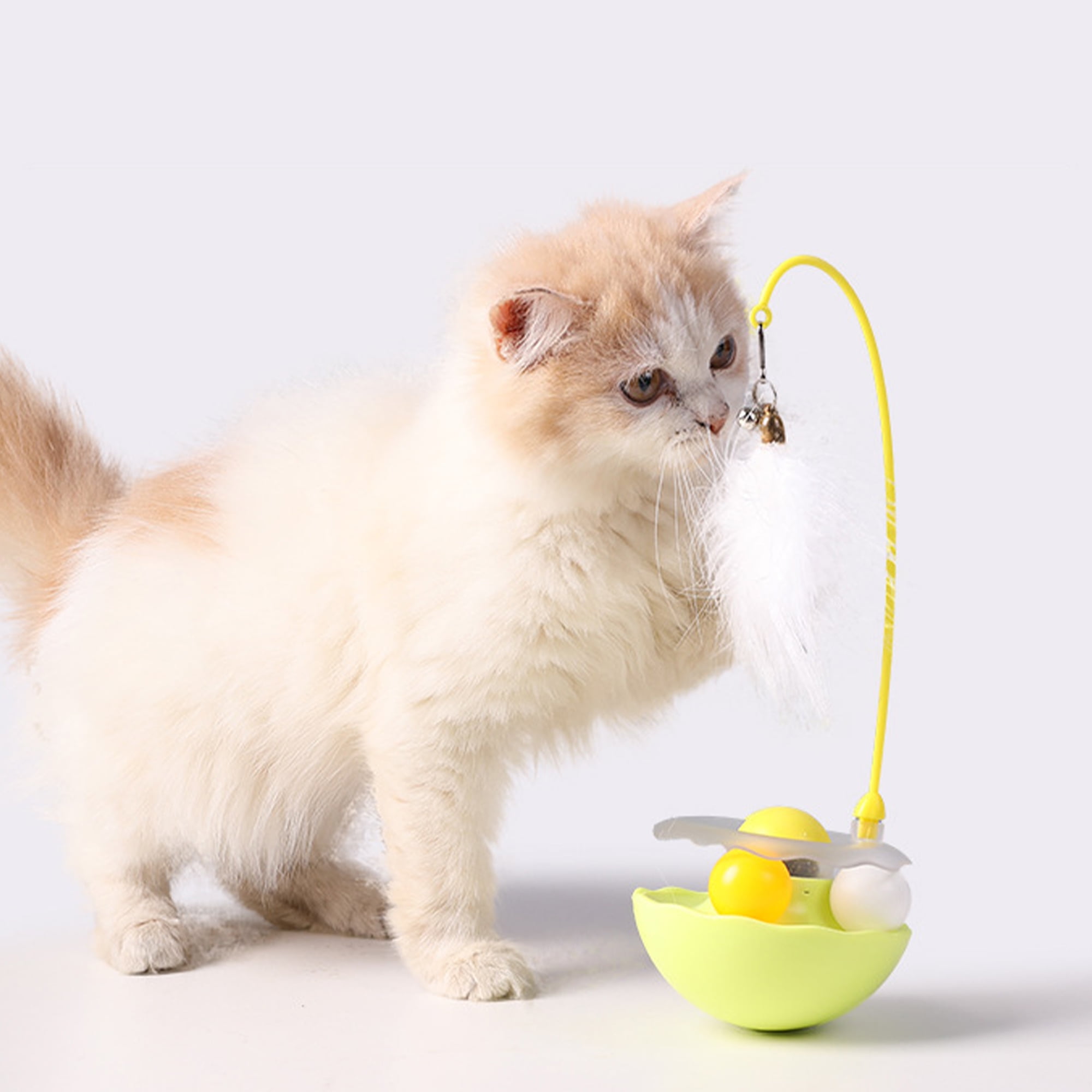 Cat Toys Cat Play Stick Kitten Toy Set Indoor Cat Interactive Tumbler Cat Feather Toy Pet Supplies Birthday Gift