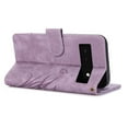thumbnail image 3 of Nalacover Slim Wallet Case for Google Pixel 6, for Women Men, Embossed Pattern PU Leather Shockproof Magnetic Clasp Credit Card Slots Flip Kickstand Phone Case+Wrist Strap,Purple, 3 of 7