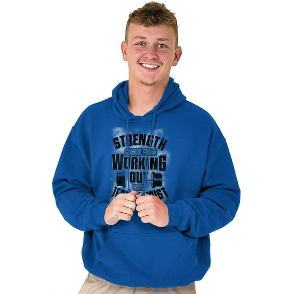 Working Out With Christ Strength Unisex Plus Fleece Graphic Hoodie Brisco Brands 4X