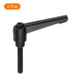 thumbnail image 3 of Uxcell 2Pack Clamping Lever Handles, M6 x 32mm Adjustable Knobs Handle Male Thread for Lathe Machinery, Black, 3 of 6