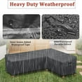 thumbnail image 5 of Patio L-Shaped Sectional Sofa Cover,  Waterproof Outdoor Sectional Couch Cover, Heavy Duty Rip-Stop Patio Furniture Covers with Windproof Buckles, Air Vent, 5 of 5