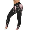thumbnail image 4 of Jsaierl Christmas Cute Graphic Tummy Control Yoga Pants for Women Lightweight High Waist Capris Legging Casual Workout, 4 of 5