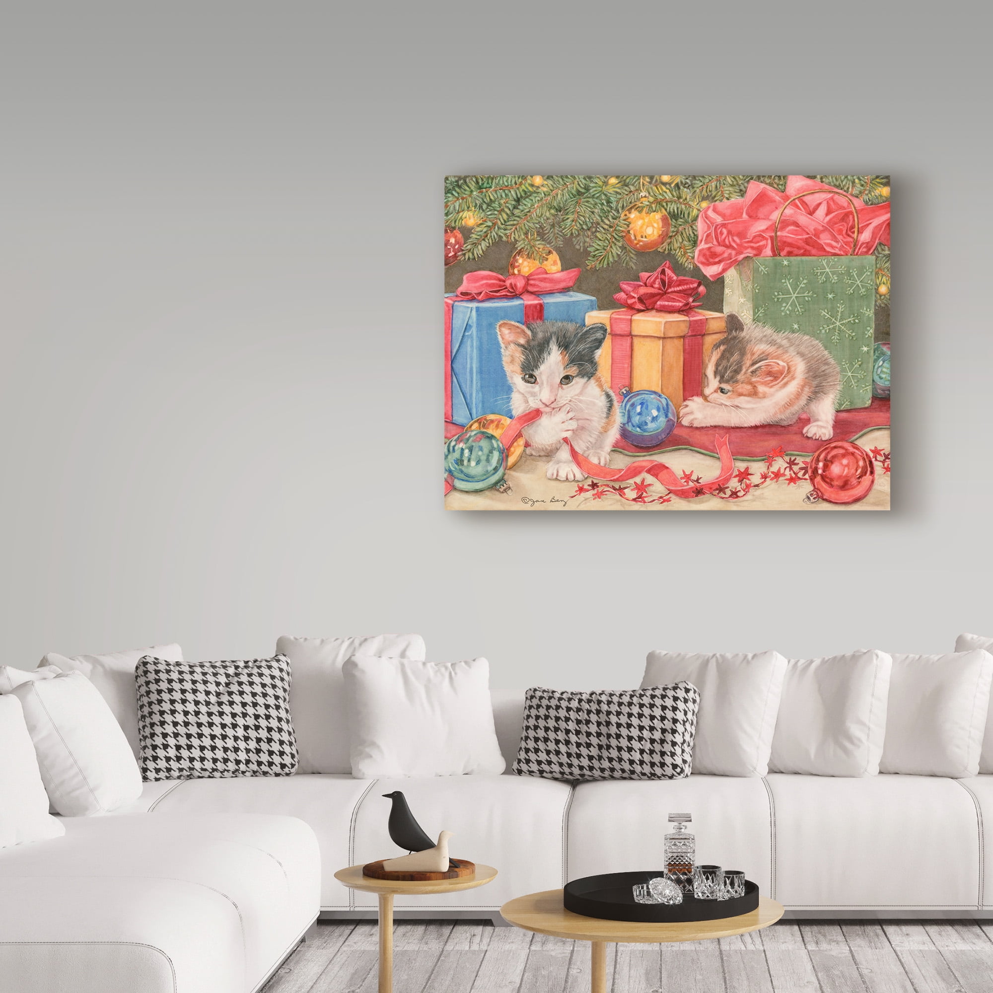 Trademark Fine Art 'Santas Helpers Cats' Canvas Art by Jan Benz