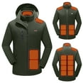 thumbnail image 6 of Herrnalise Outdoor Warm Clothing Heated For Riding Skiing Fishing Charging Via Heated Coat Olive Green, 6 of 6