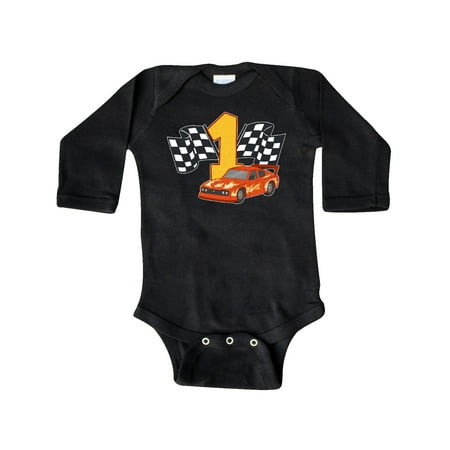 

Inktastic Number One Race Car Gift Baby Boy or Baby Girl Long Sleeve Bodysuit