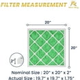 thumbnail image 2 of MervKing 20x20x2 Air Filter | MERV 13 | MPR 1500-1900 Ultra Max | 8-Pack | Pleated HVAC AC Furnace Replacement Air Filters | Actual Size: 19.7" x 19.7" x 1.75", 2 of 6