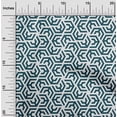 thumbnail image 2 of oneOone Silk Tabby Turquoise Blue Fabric Geometric Sewing Craft Projects Fabric Prints By Yard 42 Inch Wide, 2 of 4