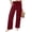 18#Wine, variant on Women's Pants Summer Casual Cotton Linen Pants Elastic Waist Straight Leg Travel Trousers Vacation Outfits