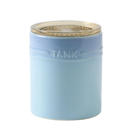 Qeeadeea/French Gradient Flour And Sugar Containers Ceramic, Sugar Bowl With Lid Airtight, Ceramic Coffee Canister, Kitchen Decoration Storage-blue-400ml/14oz