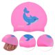 thumbnail image 3 of Gorro de natación de silicona de dibujos animados de delfín único 1 Pc Rosa Azul, 3 of 6