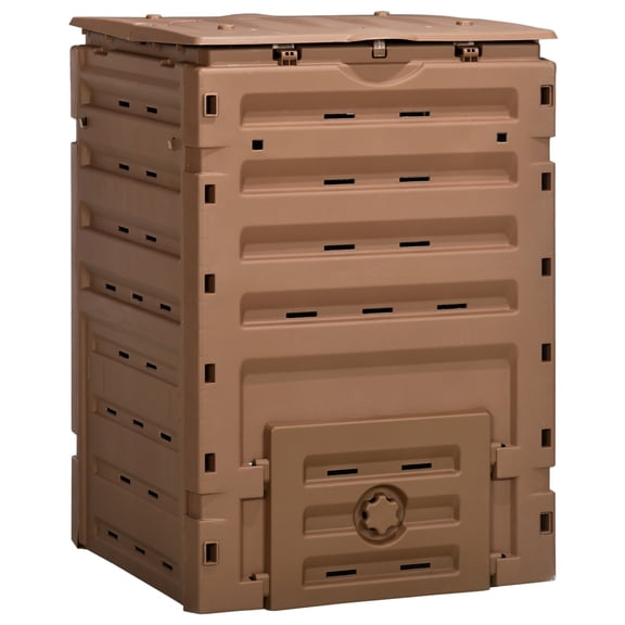 120 Gallon Outdoor Compost Bin, Large Garden Composter with 80 Vents, Dual Sliding Doors, BPA-Free Tumbling Compost System