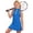 F38-Blue, variant on Girls Tennis Dress Kids Golf Dresses Sleeveless Athletic Performance Dress With 1/4 Zip Neckline Collar Sporty Sundress 10-11 Years