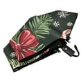 thumbnail image 6 of FORMRS Travel Umbrella Folding Auto Open Close Windproof Rain UV Protection, Black Christmas Holly, 6 of 8