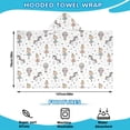 thumbnail image 2 of White Ballerina Unicorn Pattern Hooded Bath Towel，50"x30" for Ages 3 To 12 Kids, Quick Dry Lightweight Soft Microfiber Hood Beach Towel Cover Up for Kids, 2 of 7