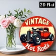 thumbnail image 6 of 1pc Vintage Red Car Round Aluminum Metal Sign - Cool Retro Wall Decor for Home, Garage, Dining Room, Cafe, Signs, Metal Wall Decor, Perfect for Room Decor 8*8inch, 6 of 6